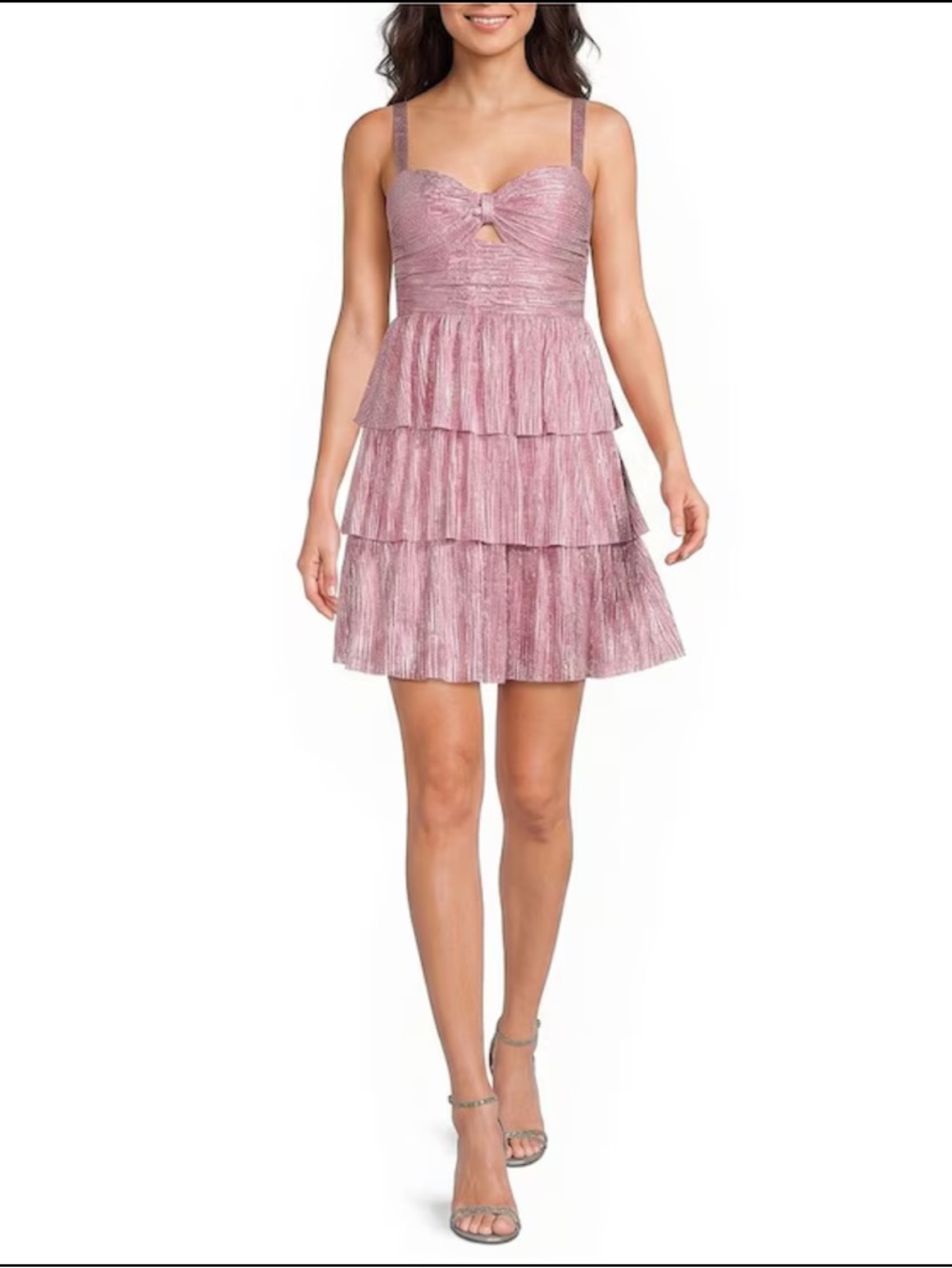 Honey and Rosie Sweetheart Neck Sleeveless Pleated A-Line Dress |XS|